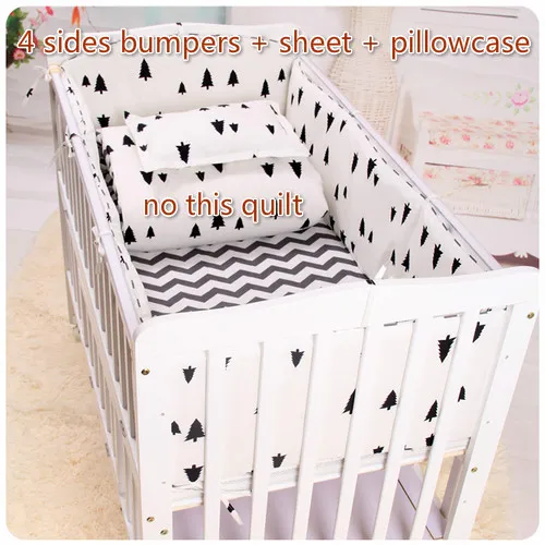 6 pcs set 6 шт. постельных принадлежностей, постельное белье для новорожденных малышей, Детские бамперы с защитой от столкновений, моющаяся детская кроватка, Комплект постельного белья для малышей, комплект бамперов для кроватки - Цвет: 6 pcs set