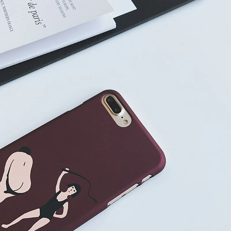 Чехол для iphone 8 7 6s Plus модный забавный сексуальный матовый жесткий из