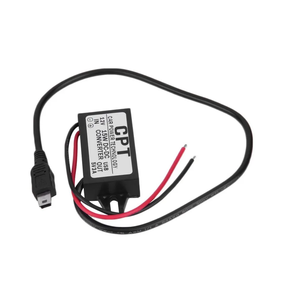 Car Charger DC Converter Module 12V To 5V 3A 15W with Mini USB Cable | Автомобили и мотоциклы