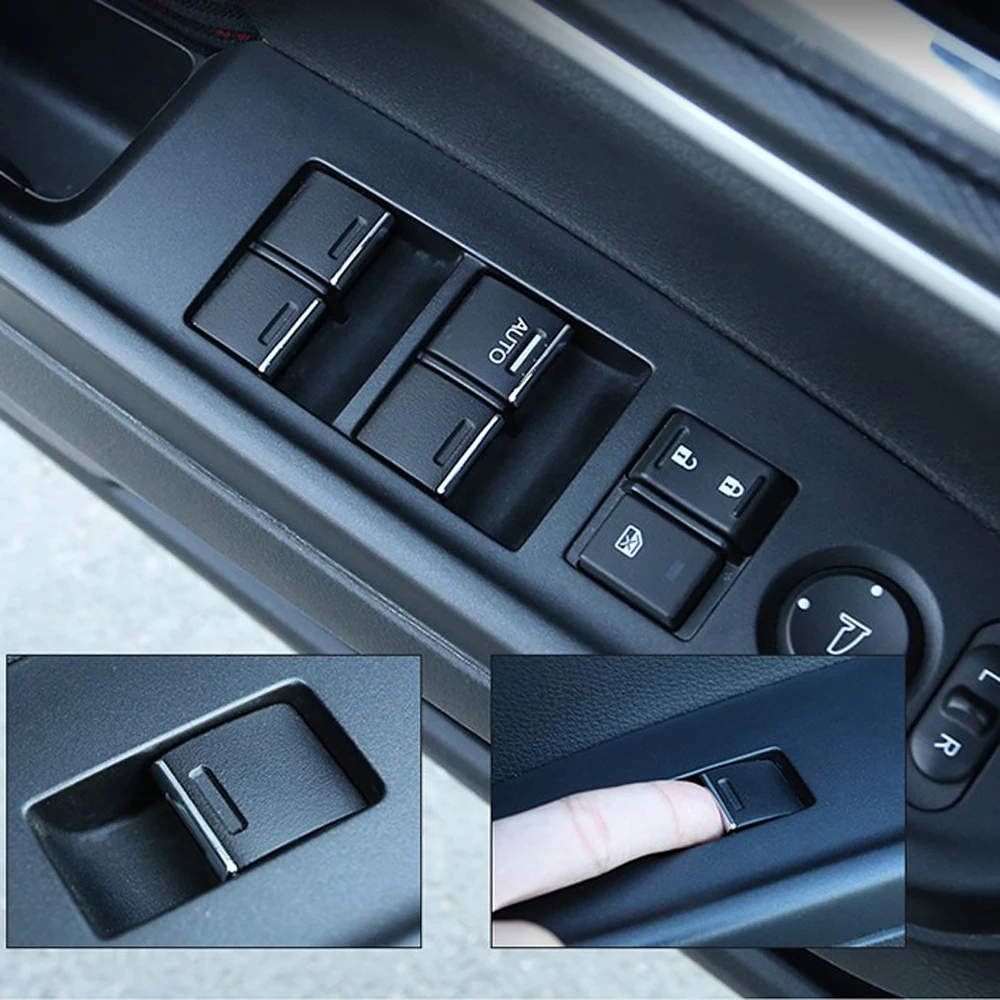 7 шт. нержавеющая сталь для Honda CRV CR V Fit City Accord кнопки поднятия окон стикер с