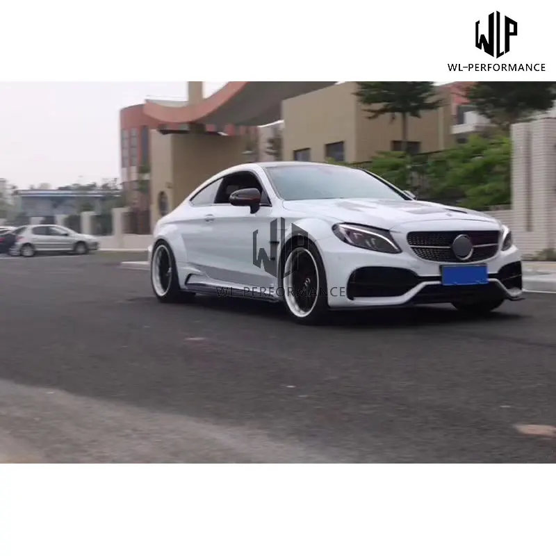 W205 C63 PD style High quality PU Unpainted Car body kits For Mercedes-Benz W05 C63 Coupe PD style Car Styling