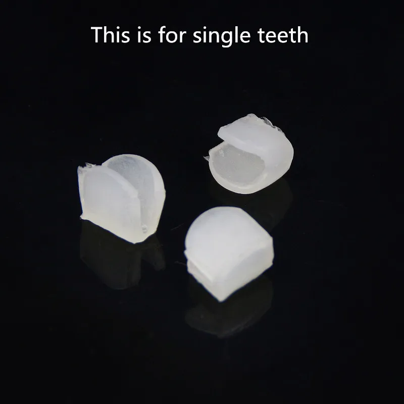 single teeth JINAO 2 шт грили формовочные крепежные планки многоразовые силиконовые верхние и нижние фитинги формы для хип-хоп ЗУБЫ Grillz - Окраска металла: single teeth
