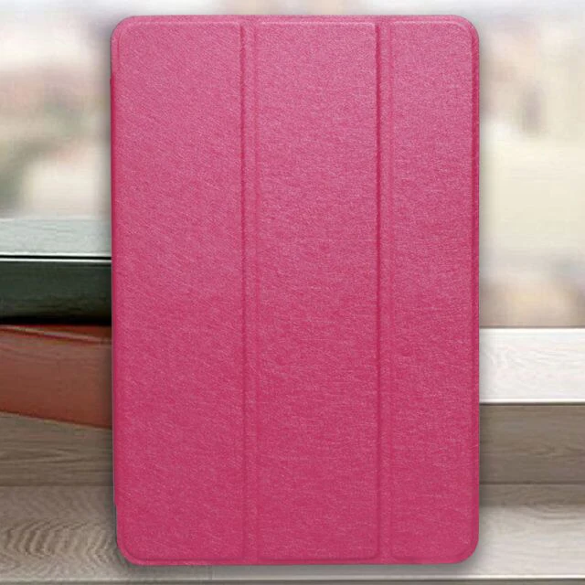 Rose red Умный чехол QIJUN для samsung Galaxy Tab S2 9,7 чехол SM-T813N T819N Шелковый кожаный чехол-подставка для samsung Tab S2 9,7 SM-T810 T815 - Цвет: Rose red