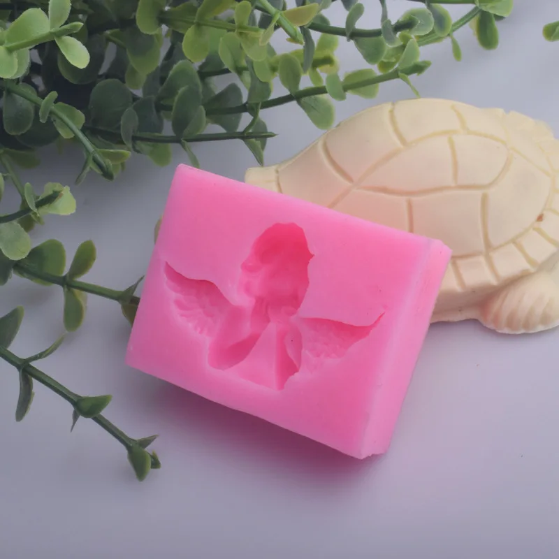 DIY 3D Ангел формы силиконовые формы для мыла плесень Ремесло Скульптура Формы Свеча Плесень украшения для оштукатуренных стен гипсовый цемент украшения торта
