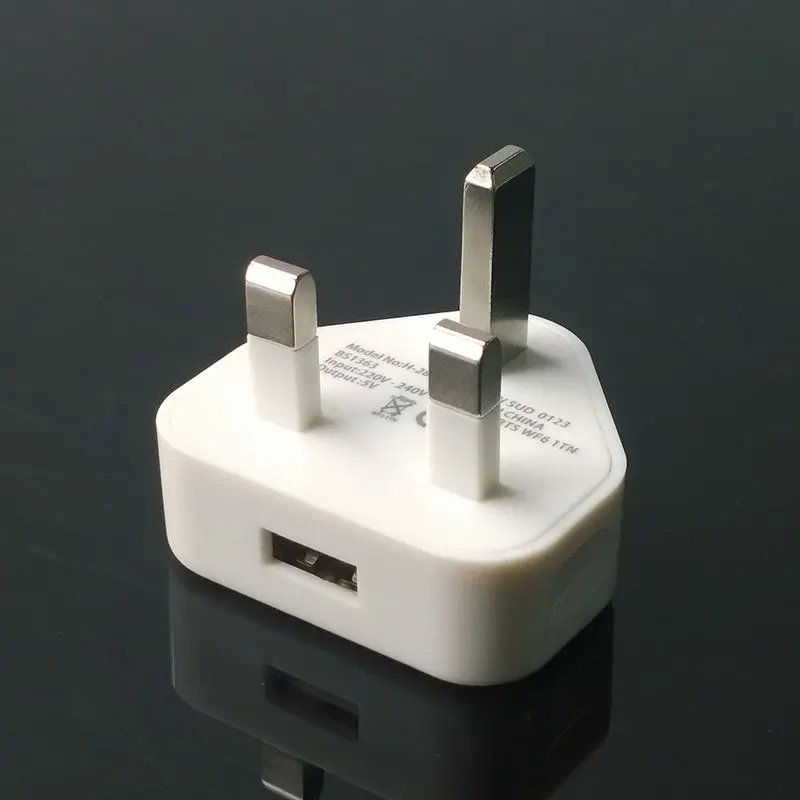 Сетевое зарядное устройство с вилкой для Великобритании 5 В 1 А USB адаптер