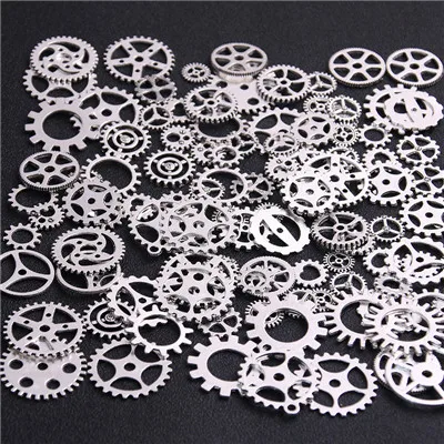 Antique Silver 20 шт 4 цвета размер 10-25 мм смешанный сплав механический стимпанк Cogs& geards Diy Аксессуары Oct Прямая поставка - Окраска металла: Antique Silver