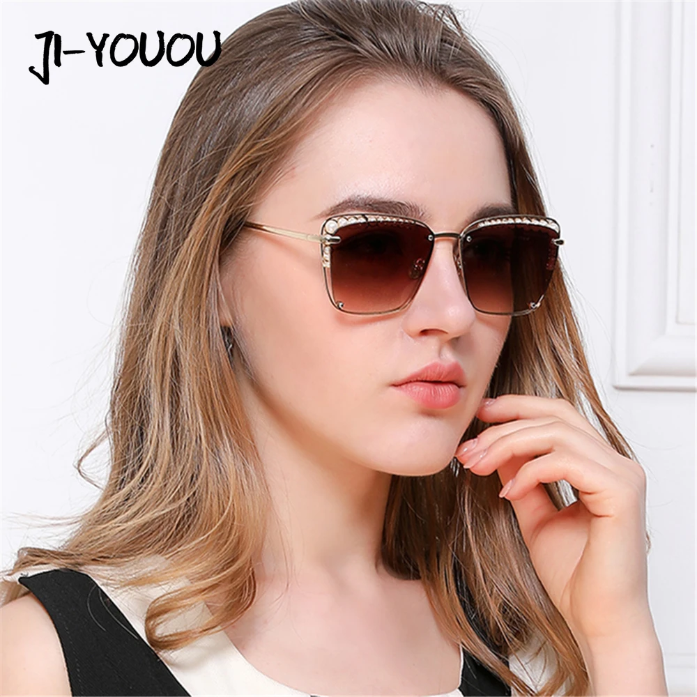 Солнцезащитные очки JIYOUOU UV400 женские брендовые квадратные кошачий глаз в
