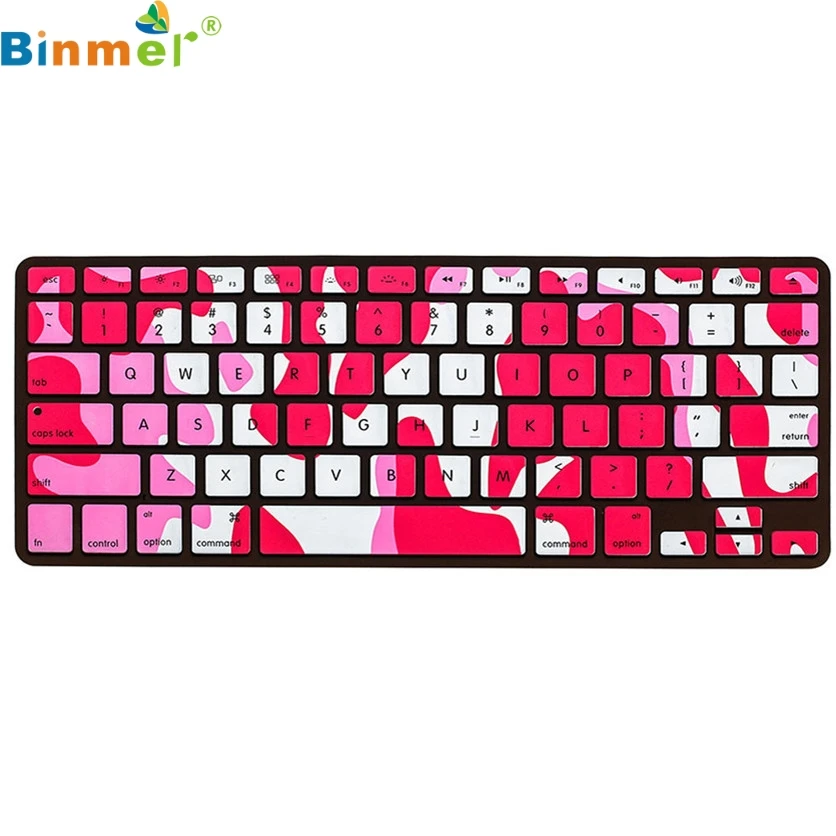 Binmer заводская цена мягкая клавиатура силиконовый чехол Защитный для MacBook Pro 13