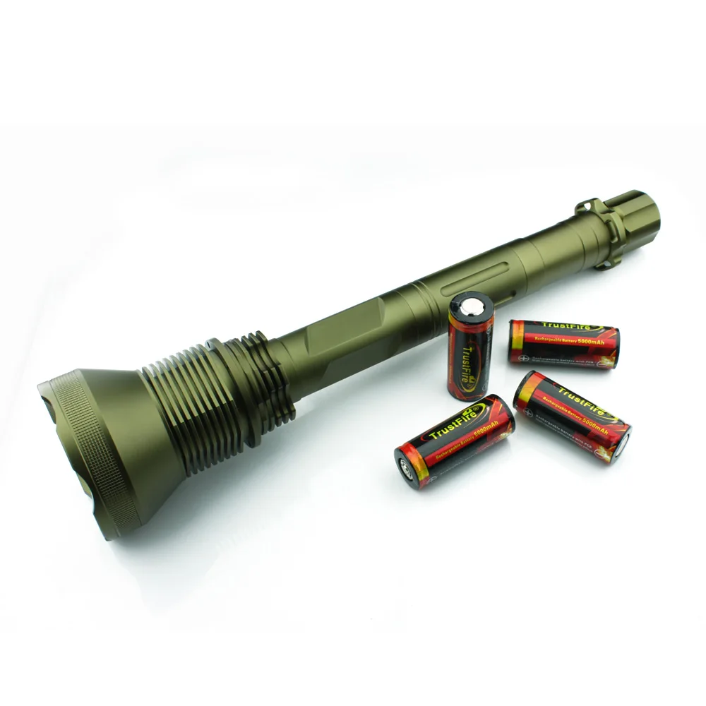 1 комплект TrustFire светодиодный фонарик AK-90 12* CREE XML-T6 13000 лм 5-тактный фонарик w/4x26650 Батарея для кемпинга