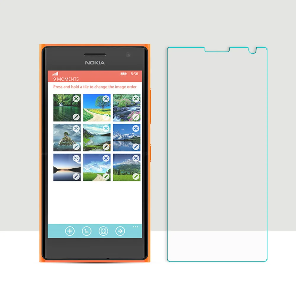 2.5D изогнутый край экрана для Nokia Lumia 730 / 735 Защитная пленка закаленное стекло