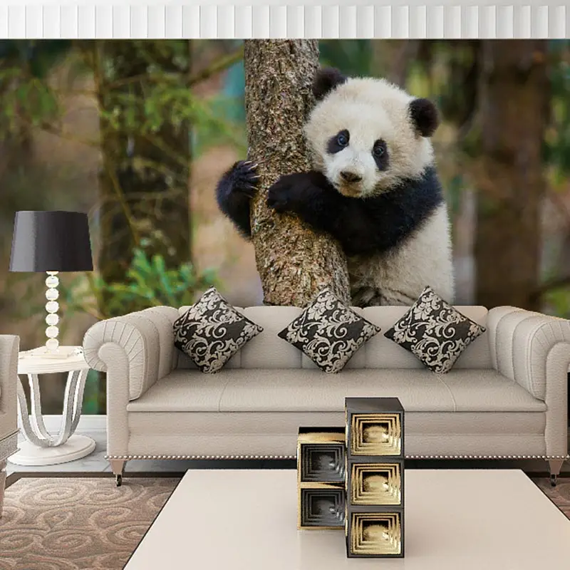 Детская комната обои 3D Природа панда Фотообои наклейки для спальни домашний