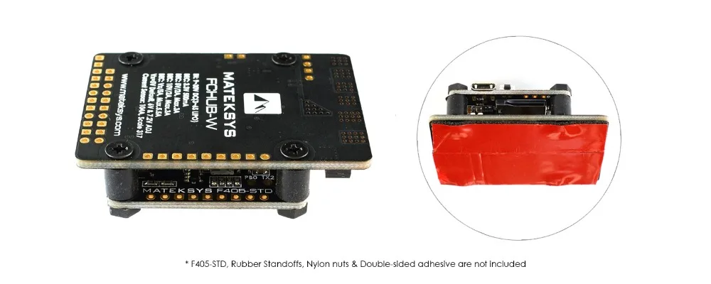 Matek FCHUB W PDB 3 6S Встроенный 4 BEC и 104A Датчик тока для гоночного дрона RC FPV|Детали