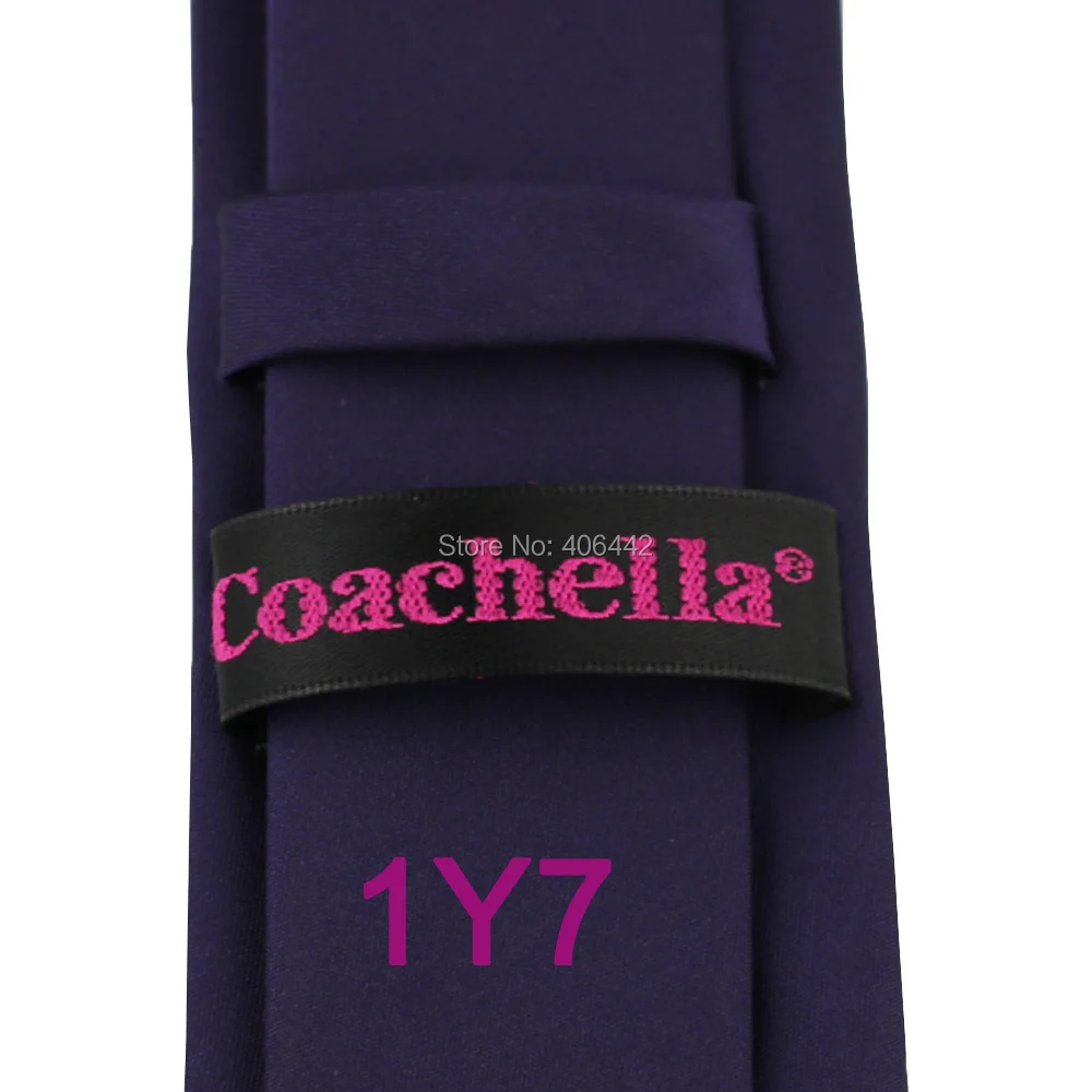 Галстуки YIBEI Coachella тонкие темно фиолетовые Узкие однотонные галстуки тонкий