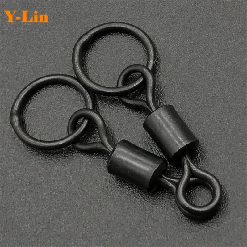 

20XCarp Fishing Big Eye Ring With UK8 Rolling Swivels Flexi Ring Quick Change Swivels For Chod Teriminal Takcle Accessories