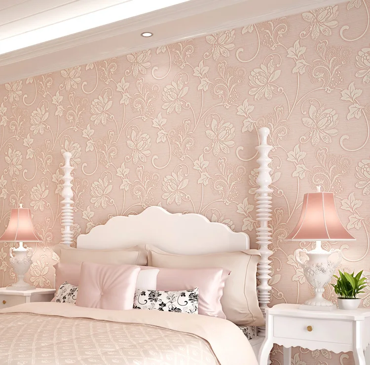 Cheng Shuo European wallpaper non-woven washing super thick cloud 3D stereo background bedroom living room | Обустройство дома