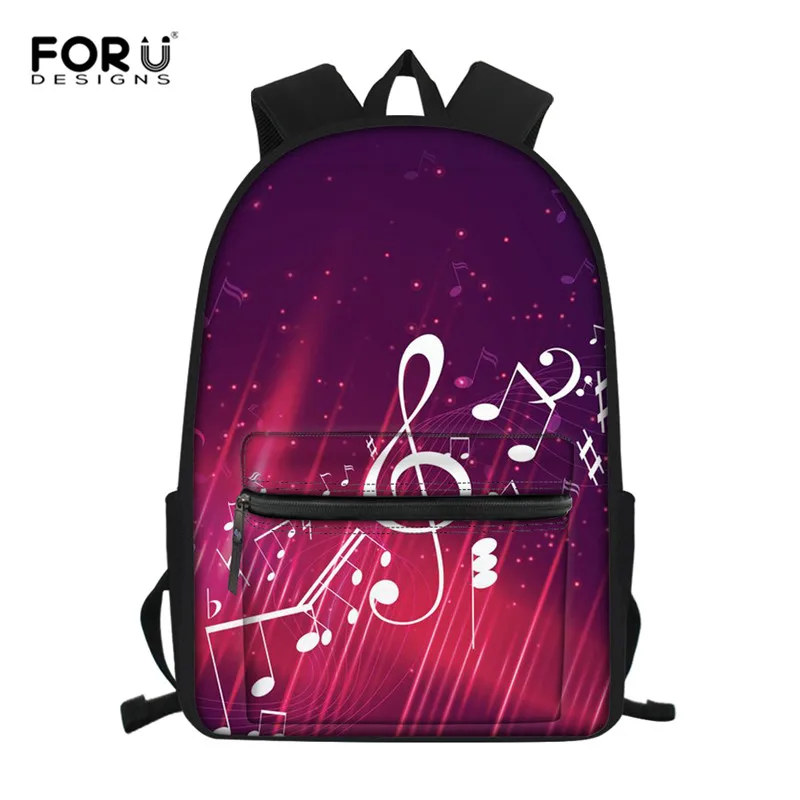 Z3060Z58 FORUDESIGNS Music Note Girls Backpack,Elementary Children School Bag Book Bag with Pocket Backpack for Kids Women Satchel Mochil - Цвет: Z3060Z58