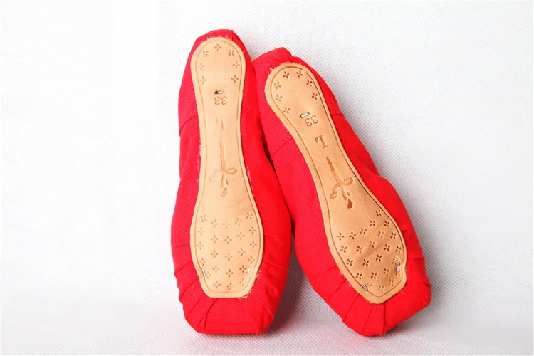 Классические Детские Балетки Атласная обувь с жесткой подошвой Женские
