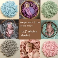 100% Pure Wool FillerBlanket Basket Stuffer Newborn Photography Background Props Studio Photos Aided Modeling Filler