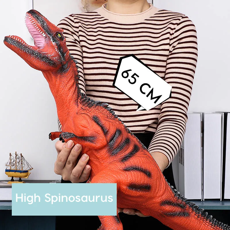 Spinosaurus S500-12 68см модель динозавра большой размер Акула пластиковые куклы тираннозавр рекс Велоцираптор Юрский Мир парк динозавр - Цвет: Spinosaurus S500-12