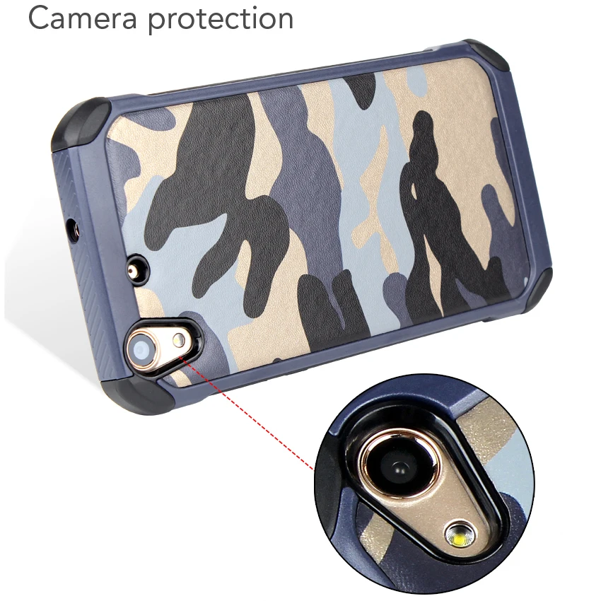 Чехол для Huawei Y6 II 2 in1 камуфляж ПК + ТПУ Панцири антидетонационных Защитная крышка