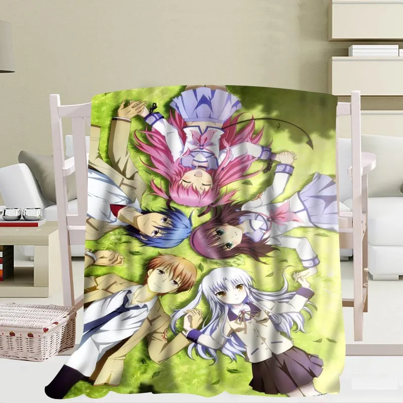 Изготовленное на заказ одеяло Angel Beats аниме мягкое одеяло Сделай Сам ваше изображение украшение спальни размер 58x80 дюймов, 50X60 дюймов, 40X50 дюймов - Цвет: Blanket