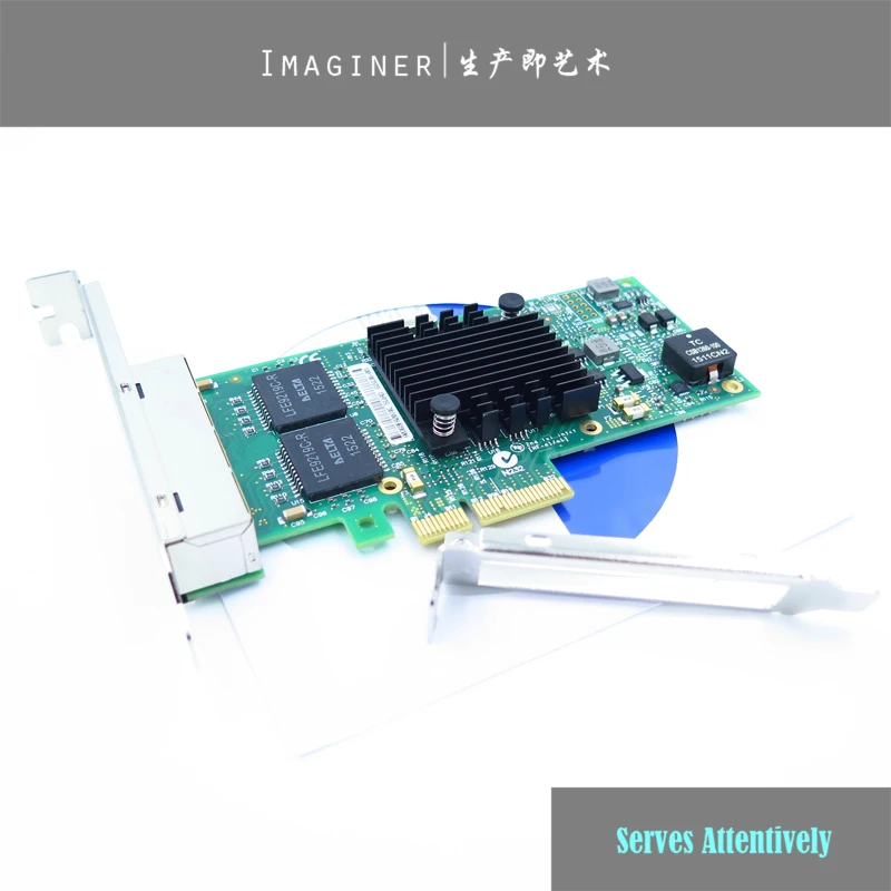 Новый чипсет с логотипом I350 T4 PCI Express E Quad Four RJ45 Gigabit Ports серверный адаптер сетевая