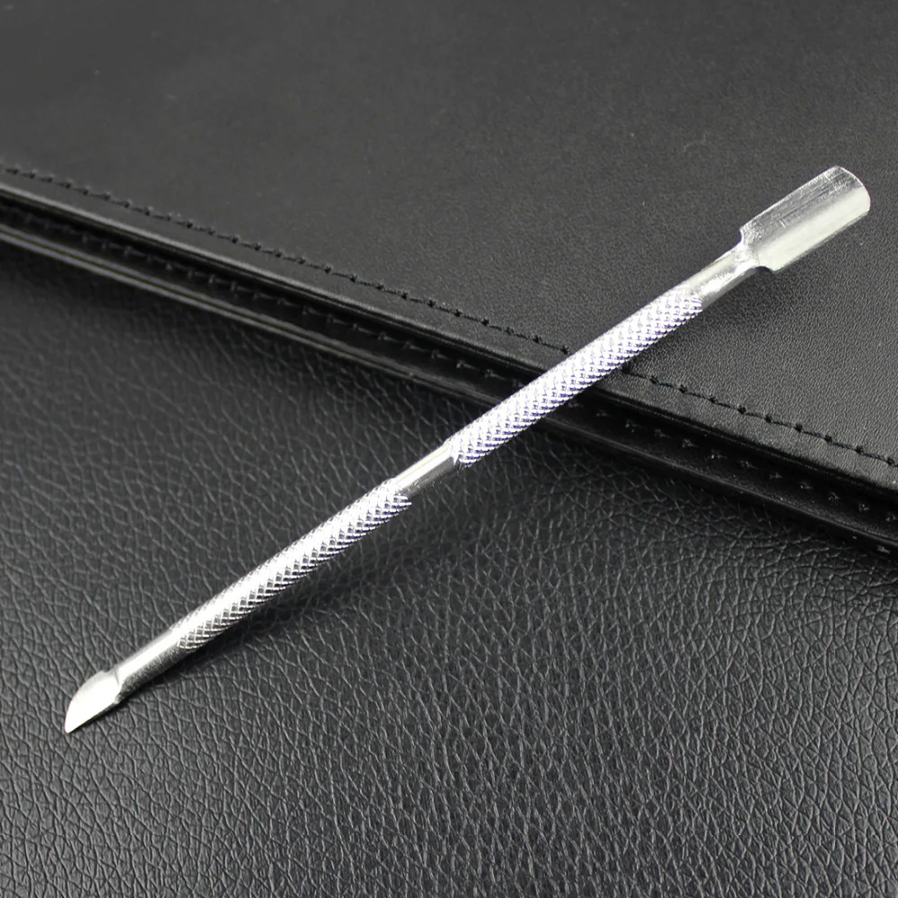 1 шт. двусторонний инструмент для удаления кутикулы из нержавеющей стали |