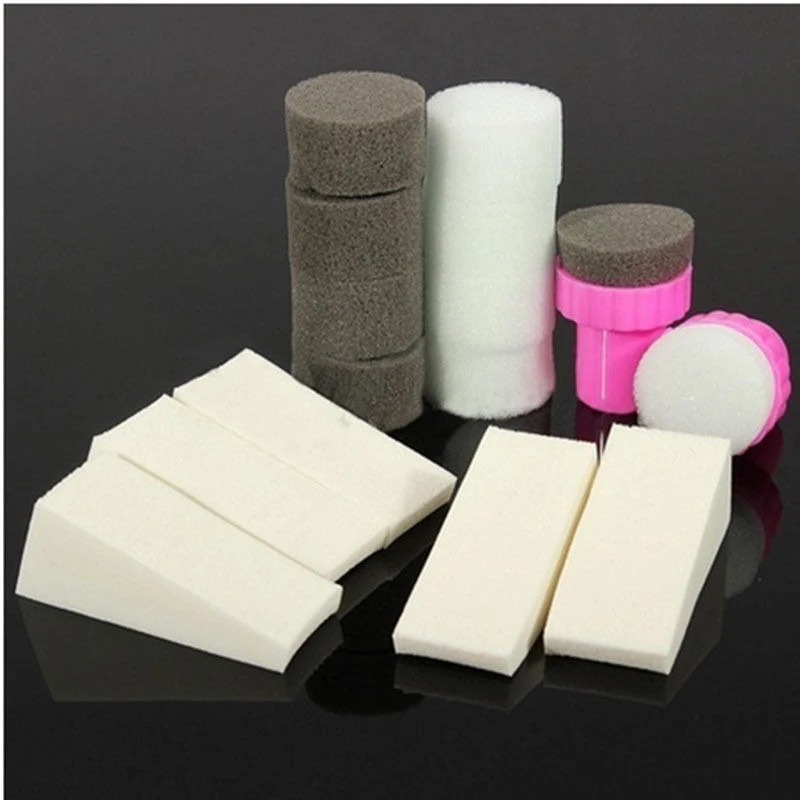 1 Набор губка для ногтей штамп шаблон переноса изображений инструмент