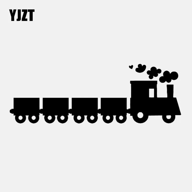 YJZT 14 4 см * 5 1 Дымчатая железная дорога поезд виниловая наклейка на автомобиль