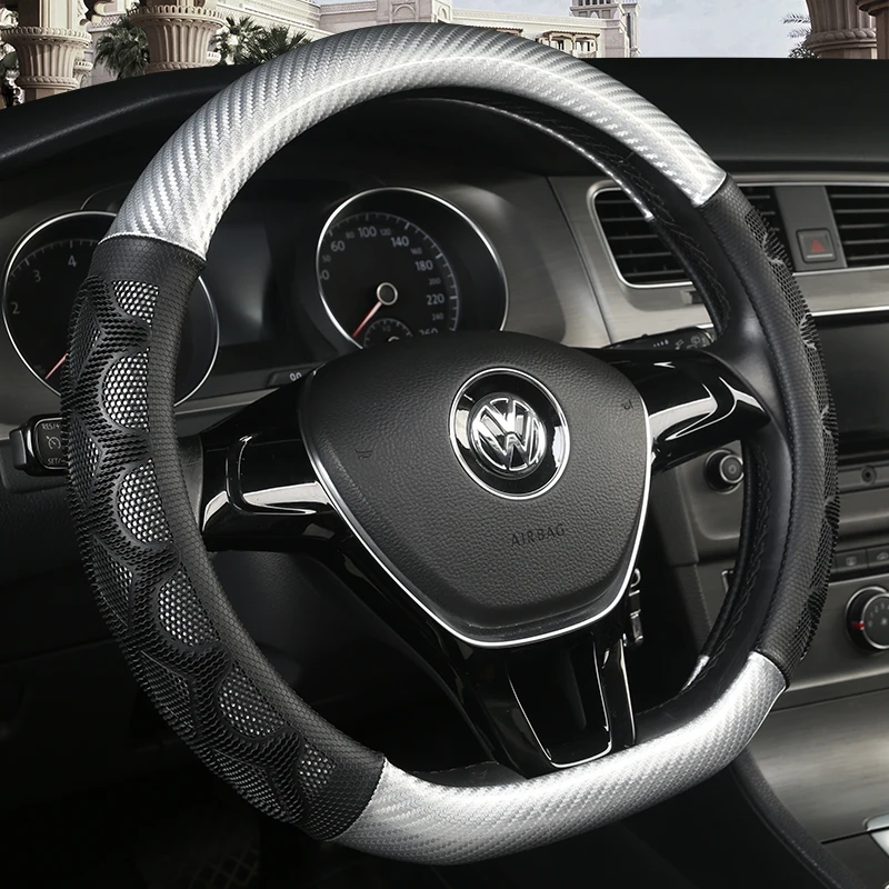 Чехол рулевого колеса автомобиля D форма для VW GOLF 7 2015 POLO JATTA Passat Tiguan Nissan Qashqai J11 X trail