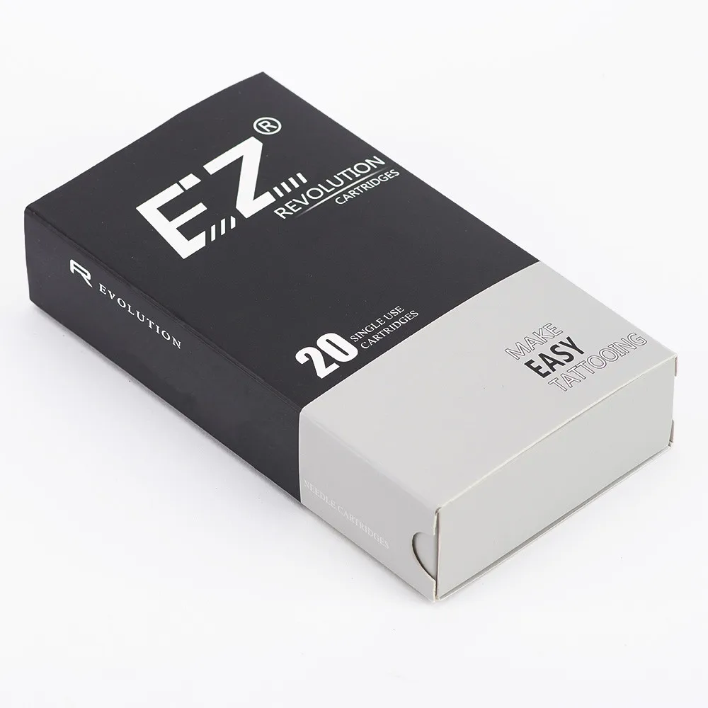 RC1003RLB EZ Revolution Tattoo Needle Cartridges #10 Round Liner Medium Taper 3-3.5mm for machines and grips 20 pcs /box | Красота и