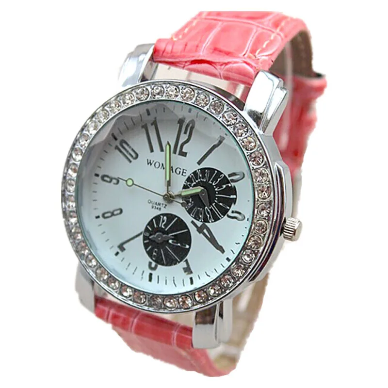 Популярные женские часы брендовые роскошные круглые с кристаллами 8 цветов