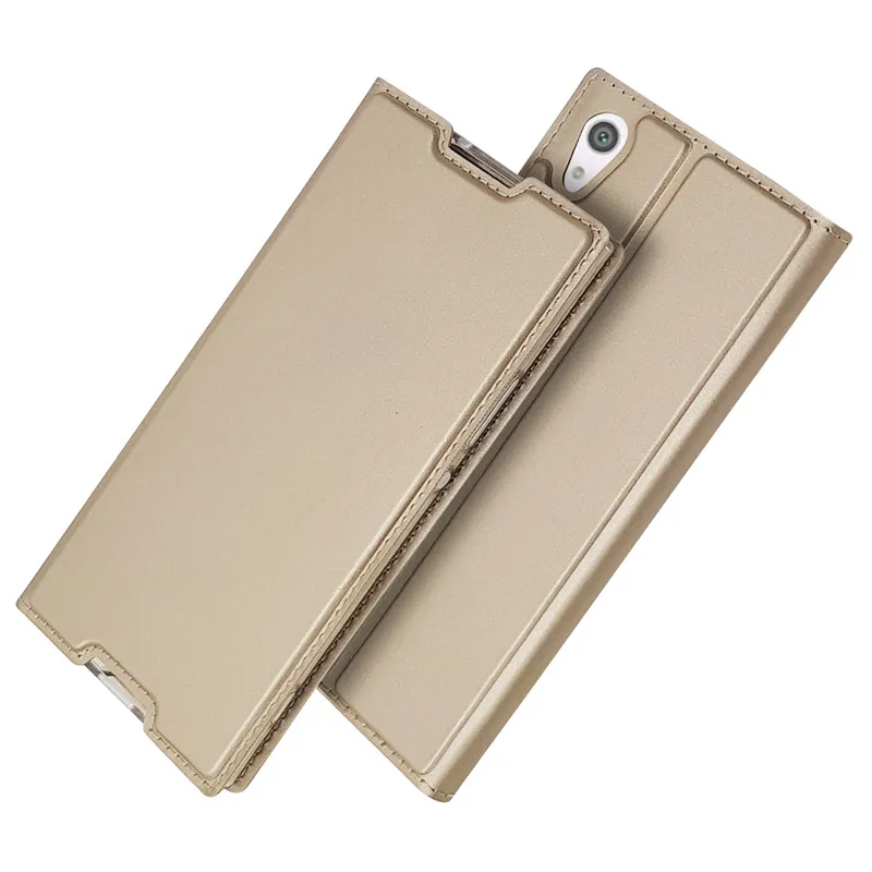 Gold Роскошный кожаный чехол на чехол для Sony Xperia XA1 плюс Чехол для Sony Xperia XA 1 XA1 Ultre модный Сверхтонкий чехол для телефона чехол-портмоне с откидной крышкой чехол Fundas - Color: Gold