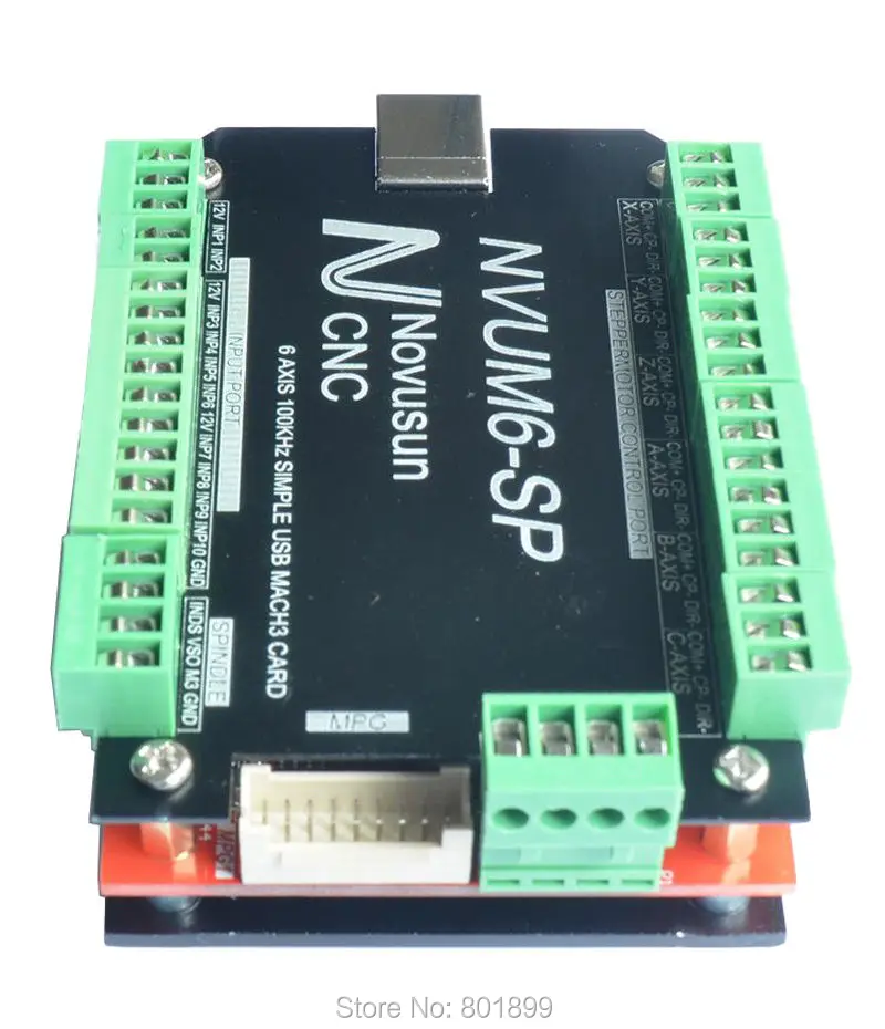 6 оси USB Mach3 карты 100 кГц Интерфейс Совета CNC Шаговые двигатели Драйвер