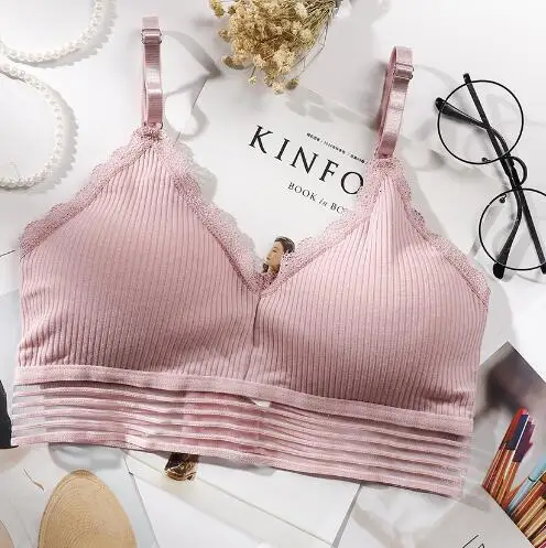 Pink Сексуальный прозрачный кружевной бюстгальтер, сексуальный бюстгальтер без косточек, женский бюстгальтер пуш-ап, нижнее белье, топ, нижнее белье, бесшовный бюстгальтер пуш-ап z0849 - Цвет: Pink