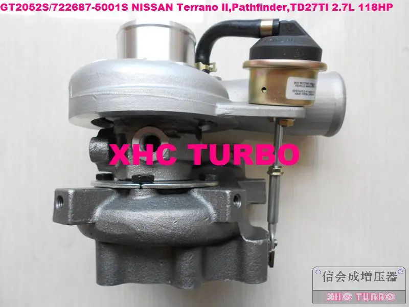 Новинка GT2052S 722687 5001S 14411 7F411 Турбокомпрессор для NISSAN Terrano II Pathfinder TD27TI 2.7L 118HP 01