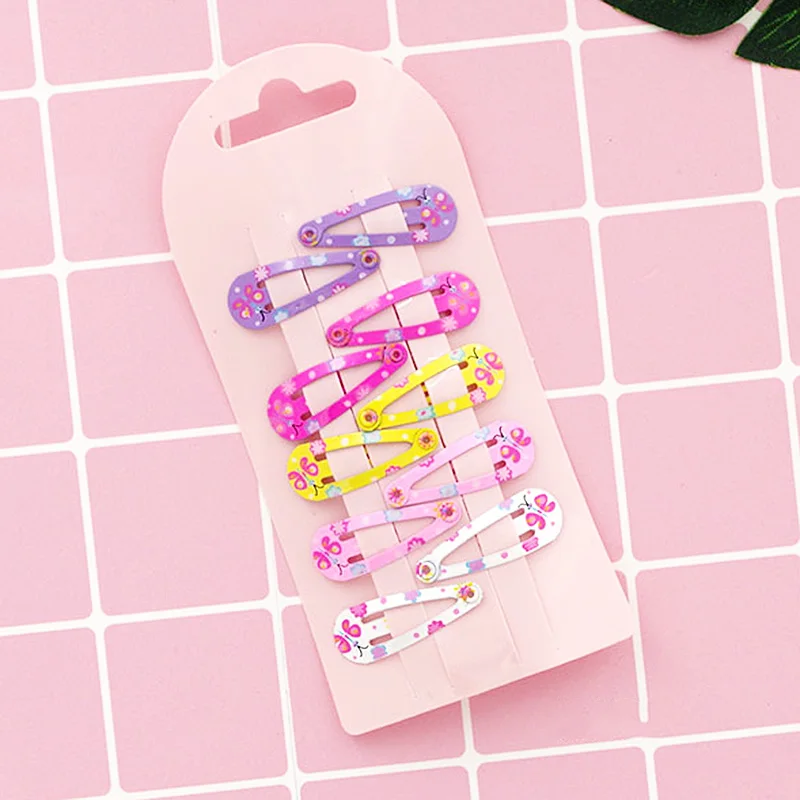 12 Конфеты цвет мультфильм Детские BB клипсы новые милые девушки дети головные уборы Сердце Тип 10 шт./компл. Детские аксессуары металлические капли воды - Цвет: 12