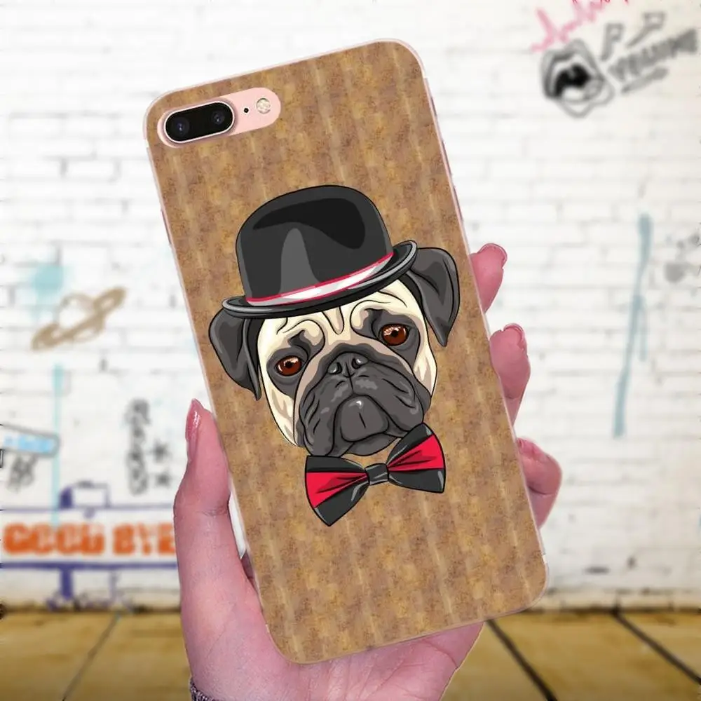 Soft TPU Fashion Cute Funny Animal Dogs And Cats Pugs For Xiaomi Mi3 Mi4 Mi4C Mi4i Mi5 Mi 5S 5X 6 6X 8 SE A1 Max Mix 2 Note 3 4 | Мобильные