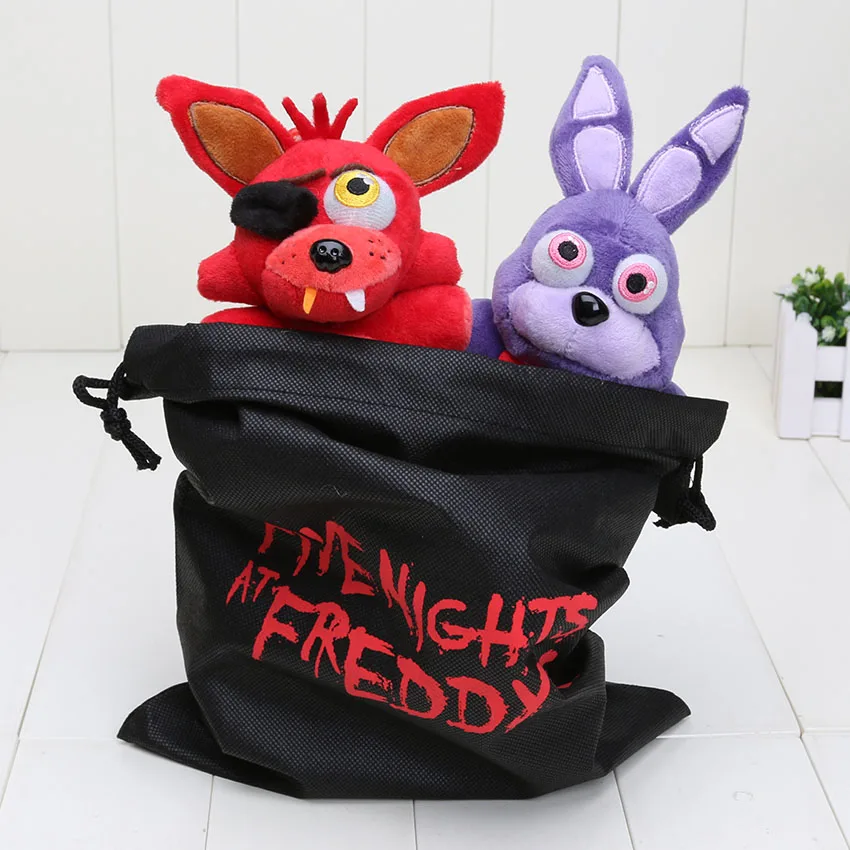 4 шт./компл. 14 см FNAF лиса медведь Бонни игрушки плюшевые подвески брелоки куклы с