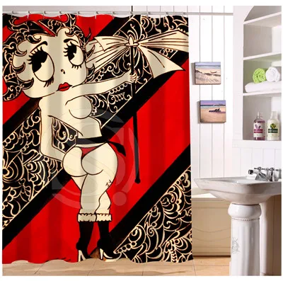 YY612f 119 новый пользовательский Betty Boop #7 дизайн Современная душевая Шторы ванная