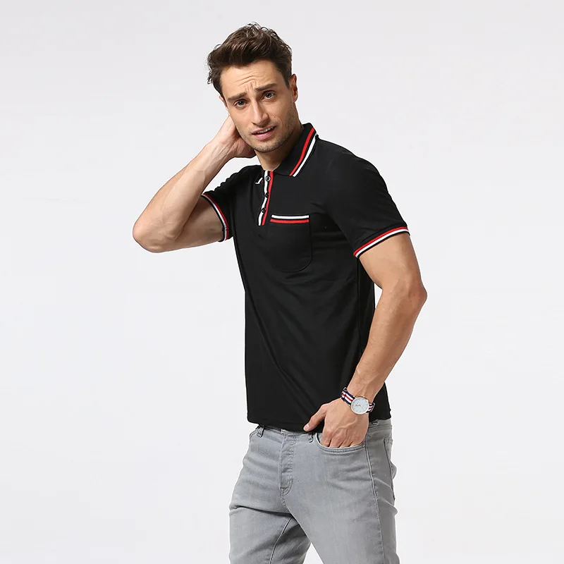 Бренд WOLF ZONE, модная мужская рубашка Поло, хлопок, Череп, горошек, принт, Camisa, летняя, дышащая, деловая, повседневная, поло, рубашки с коротким рукавом