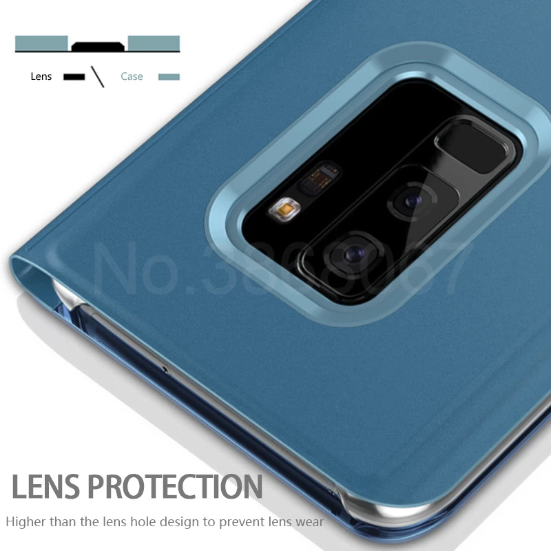 Чехол-книжка на подставке зеркальный чехол для телефона для samsung Galaxy S10 S9 S8 плюс S10E A7 A8 A6 J4 J6 плюс A6s A8s A50 A70 A90 M10 M20 чехол