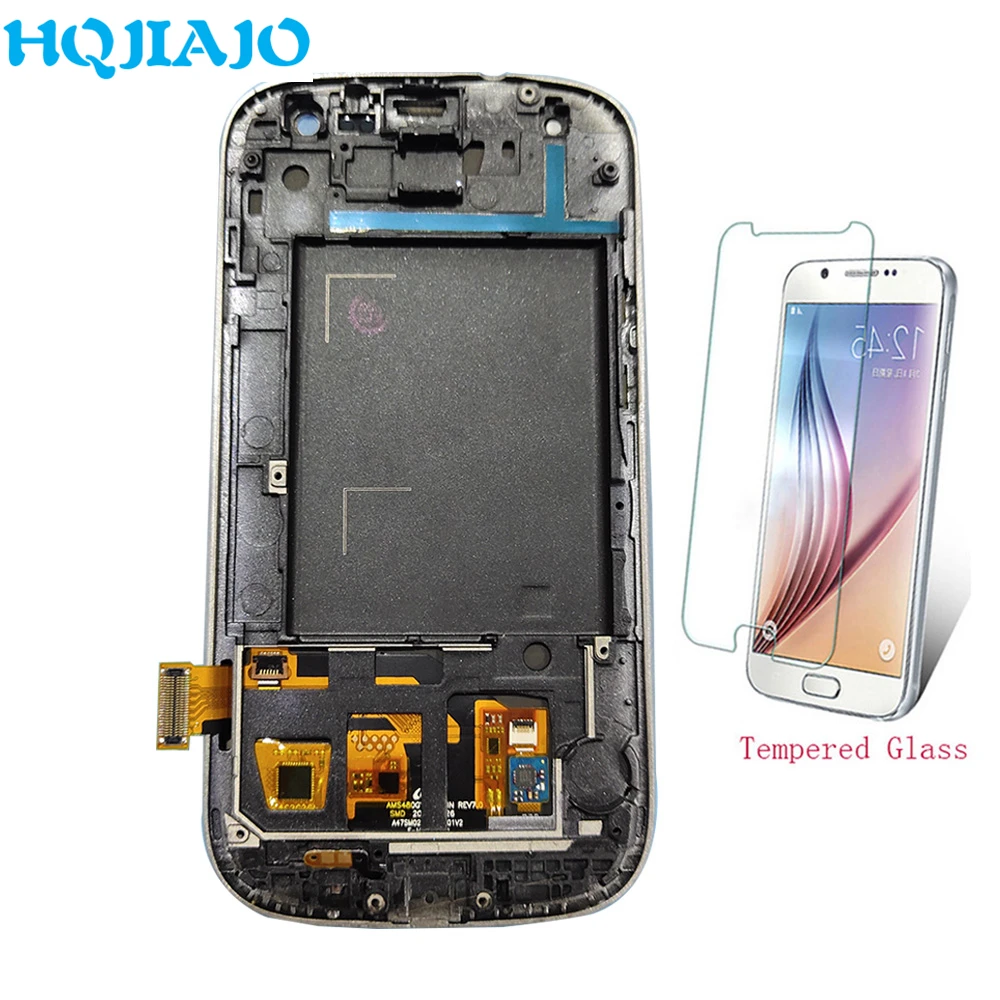 Тестовый ЖК экран для Samsung S3 i9300 дисплей сенсорный дигитайзер рамка Galaxy i9300i i9301