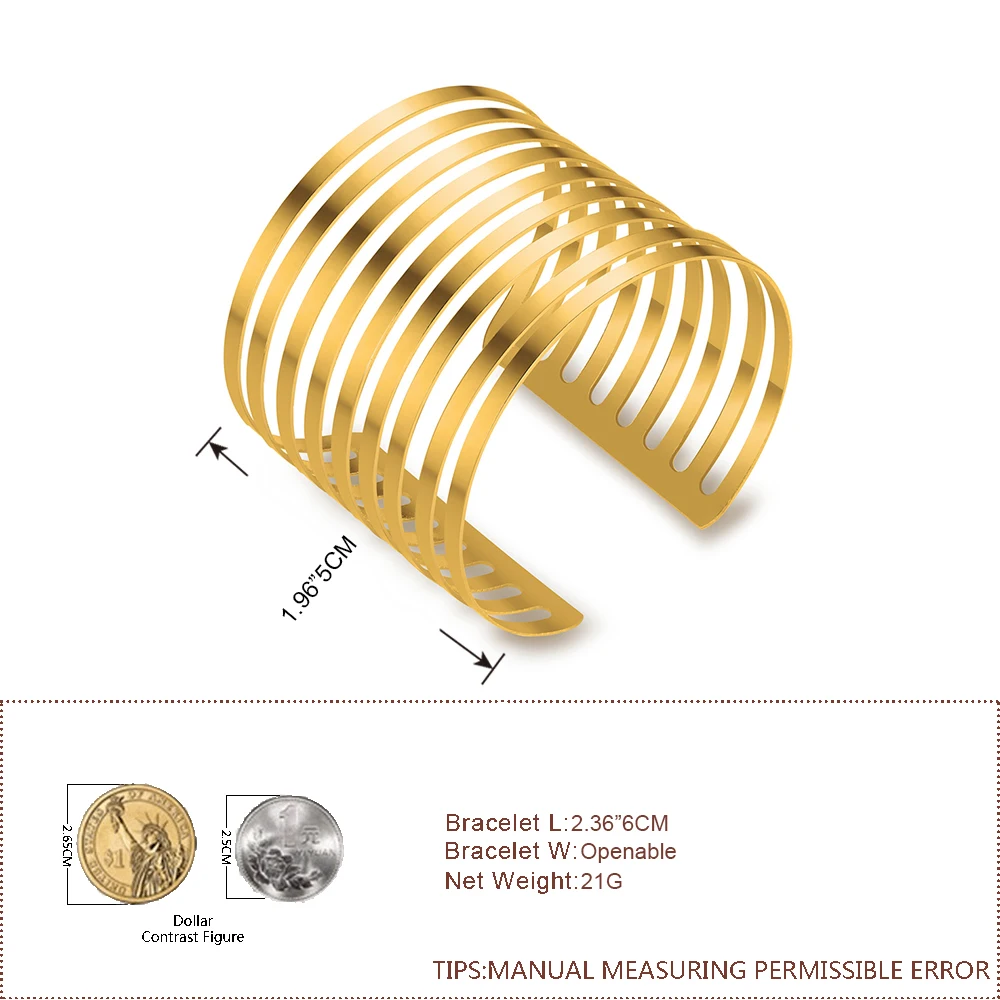 Женский металлический браслет JUST FEEL золотистый на запястье для вечеринки в Дубае