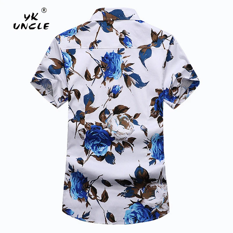 Брендовая мужская Гавайская Цветочная рубашка YK ся повседневная пляжная с