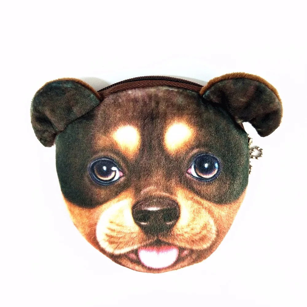 Милые женские кошельки M200 Мультяшные 3D Кошельки для монет с собакой удобные