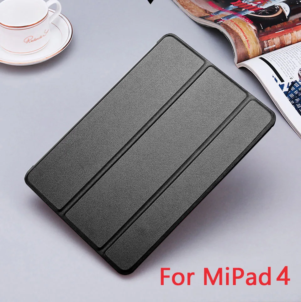 black for mipad 4 Mi pad 4 чехол из искусственной кожи ультра тонкий чехол для Xiao mi pad 1 2 3 mi Pad 4 Plus mi pad1 mi pad2 mi pad3 задняя смарт-крышка защитная - Цвет: black for mipad 4