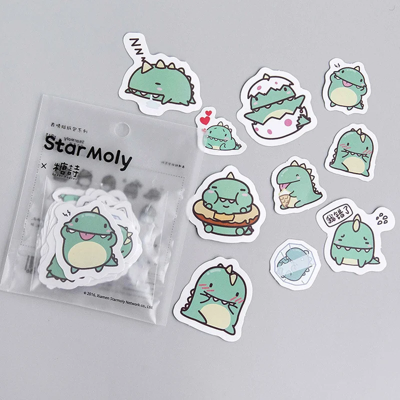 40 шт./упак. Kawaii Mini наклейка динозавра Скрапбукинг Творческий мультфильм DIY Журнал