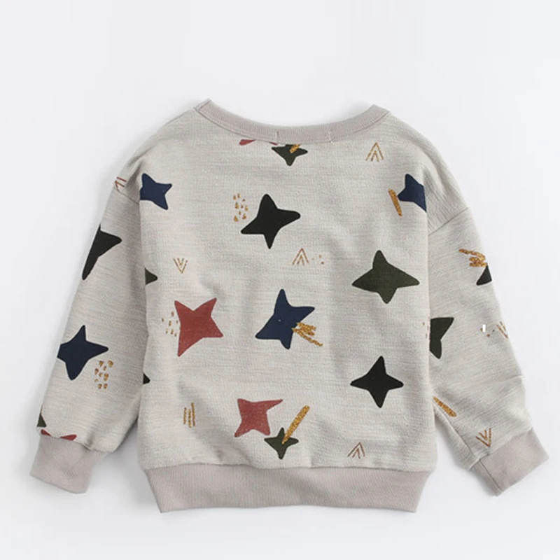 2018 Autumn Boys T-Shirt Casual Cotton Cartoon Clothes For ullover Fashion Warm Star Print Long Sleeves Tops Kids Clothing |