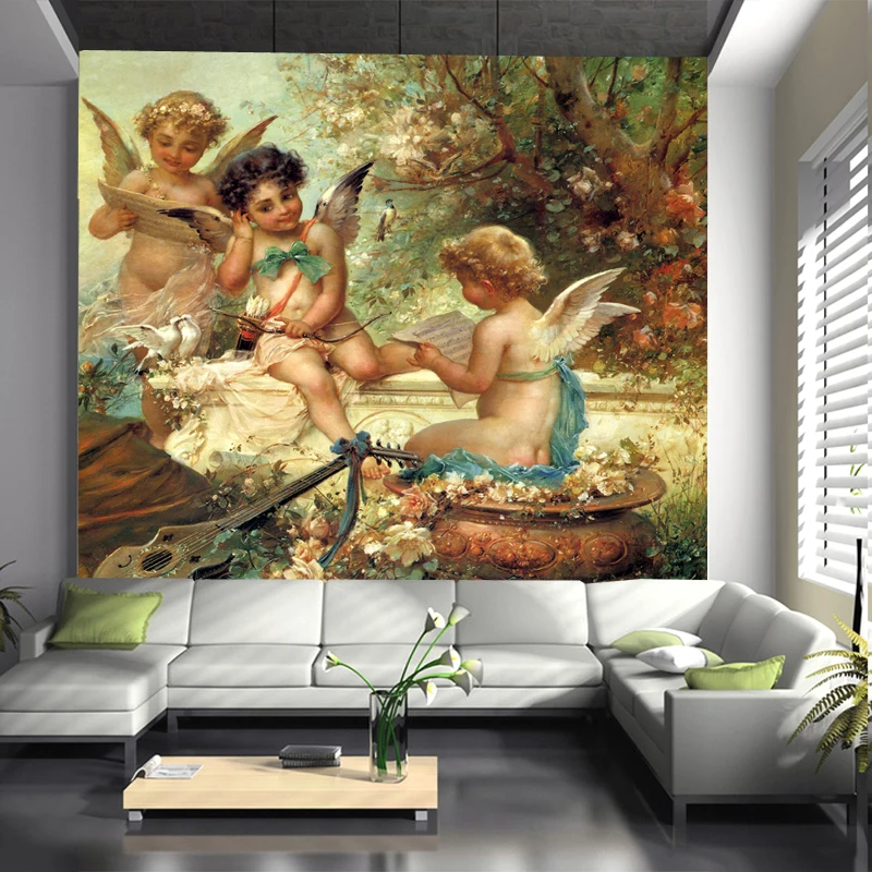 

Фотообои 3d с изображением ангела, потолочные фрески, настенные, для гостиной